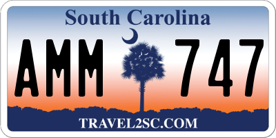 SC license plate AMM747