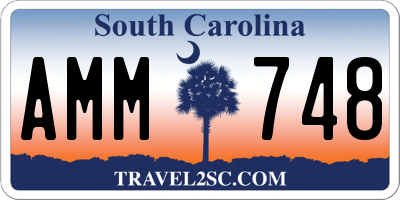 SC license plate AMM748