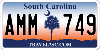 SC license plate AMM749