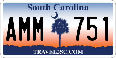 SC license plate AMM751