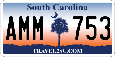 SC license plate AMM753