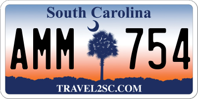 SC license plate AMM754