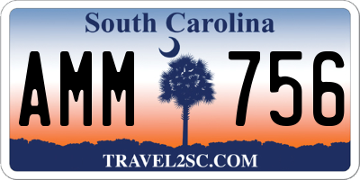 SC license plate AMM756