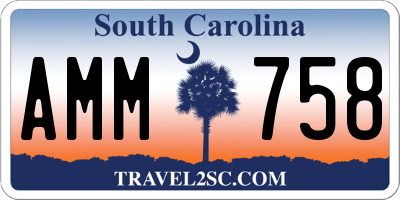 SC license plate AMM758