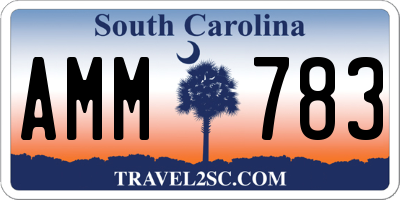SC license plate AMM783