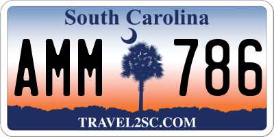 SC license plate AMM786