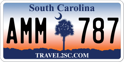 SC license plate AMM787