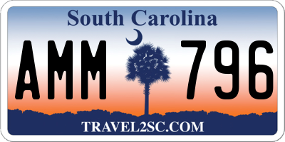 SC license plate AMM796