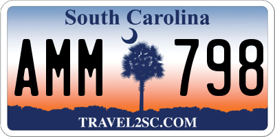 SC license plate AMM798