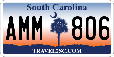 SC license plate AMM806