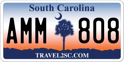 SC license plate AMM808