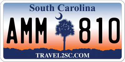 SC license plate AMM810