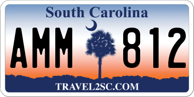 SC license plate AMM812