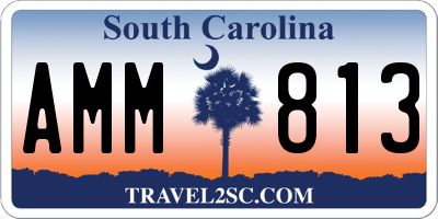 SC license plate AMM813