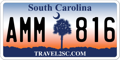 SC license plate AMM816