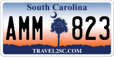 SC license plate AMM823