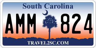 SC license plate AMM824