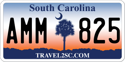 SC license plate AMM825