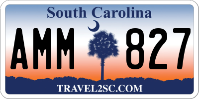SC license plate AMM827