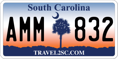 SC license plate AMM832