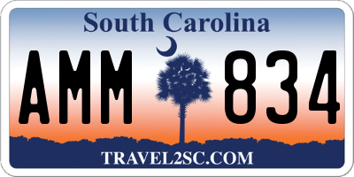 SC license plate AMM834