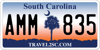 SC license plate AMM835