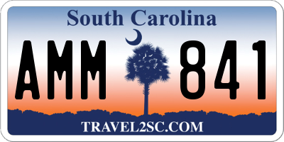 SC license plate AMM841