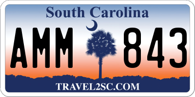 SC license plate AMM843