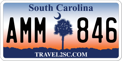 SC license plate AMM846