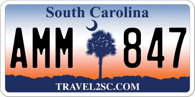 SC license plate AMM847