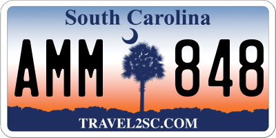 SC license plate AMM848
