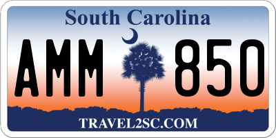 SC license plate AMM850