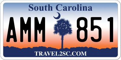 SC license plate AMM851