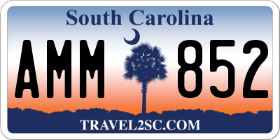 SC license plate AMM852