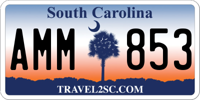 SC license plate AMM853