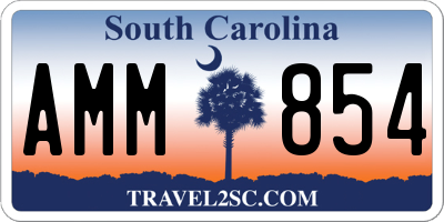 SC license plate AMM854