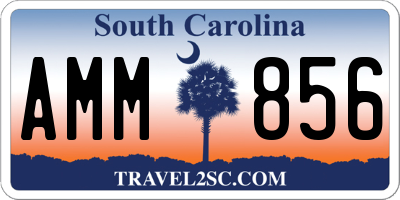 SC license plate AMM856