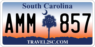 SC license plate AMM857