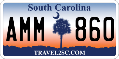 SC license plate AMM860