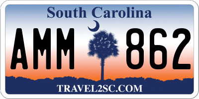SC license plate AMM862