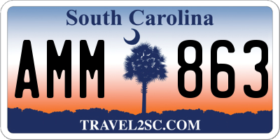 SC license plate AMM863