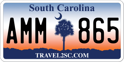 SC license plate AMM865