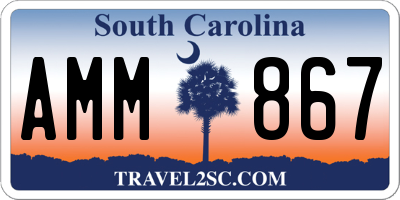 SC license plate AMM867