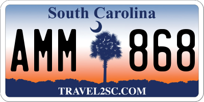 SC license plate AMM868