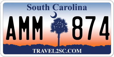 SC license plate AMM874