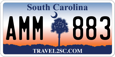SC license plate AMM883