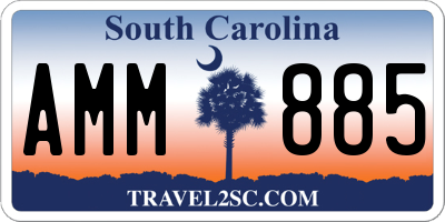 SC license plate AMM885