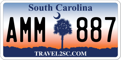 SC license plate AMM887