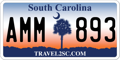 SC license plate AMM893