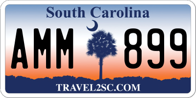 SC license plate AMM899